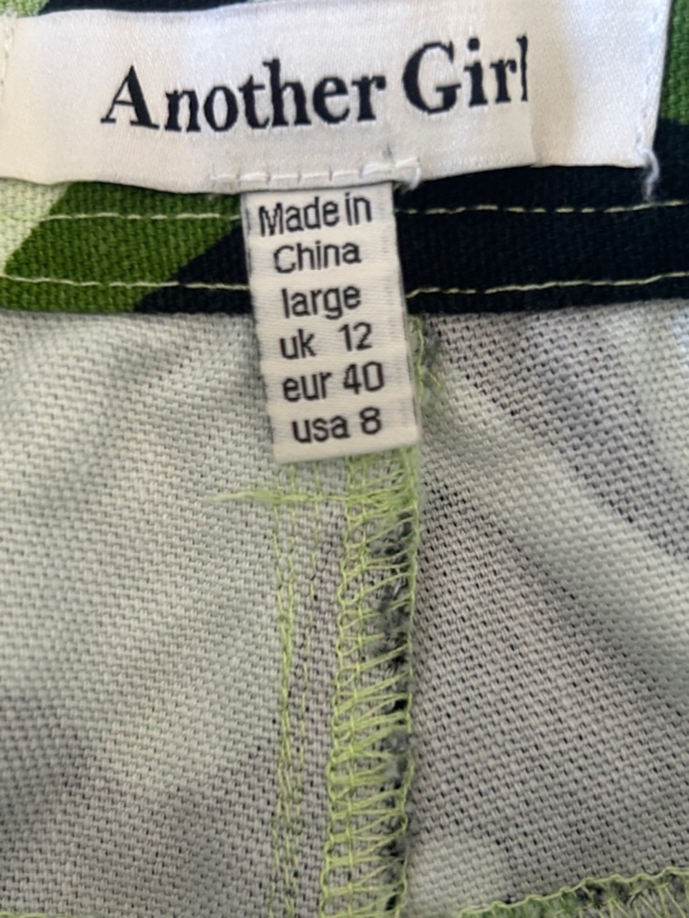 Wide Leg Green Swirl Print Pants - Picture 4 of 7